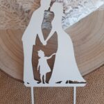 Topo de Bolo em MDF Branco Menina